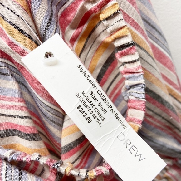 DREW Linen Blend Strapless Jumpsuit Sz S - Picture 6 of 8